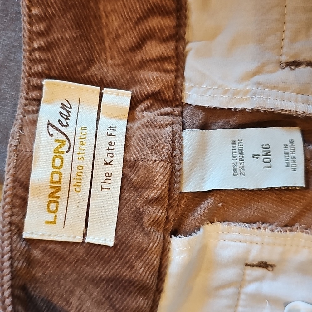 LONDONJEAN By Victorias Secret Taupe Corduroy Trousers And Grey Trousers Size 4L - Picture 3 of 3